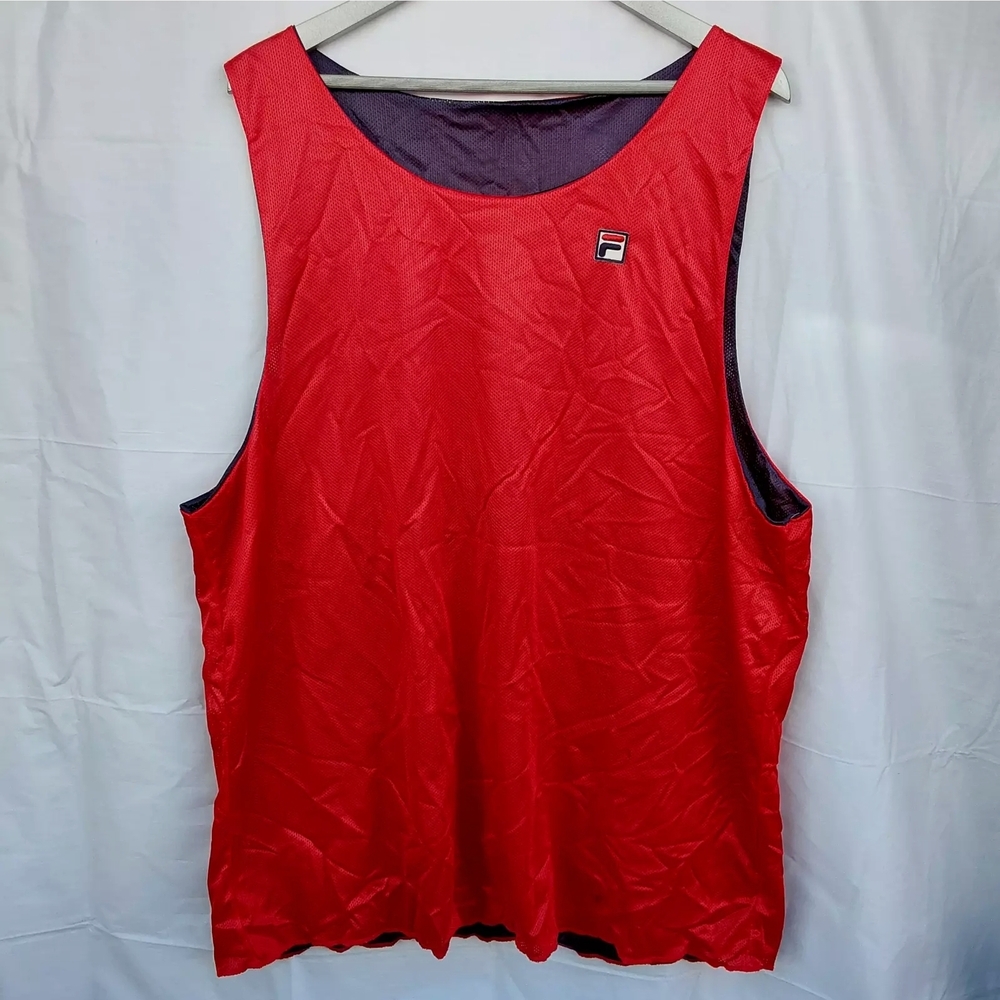 Vintage Reversible Fila Men's Red/ Navy. Tank Top 80's Nwt.